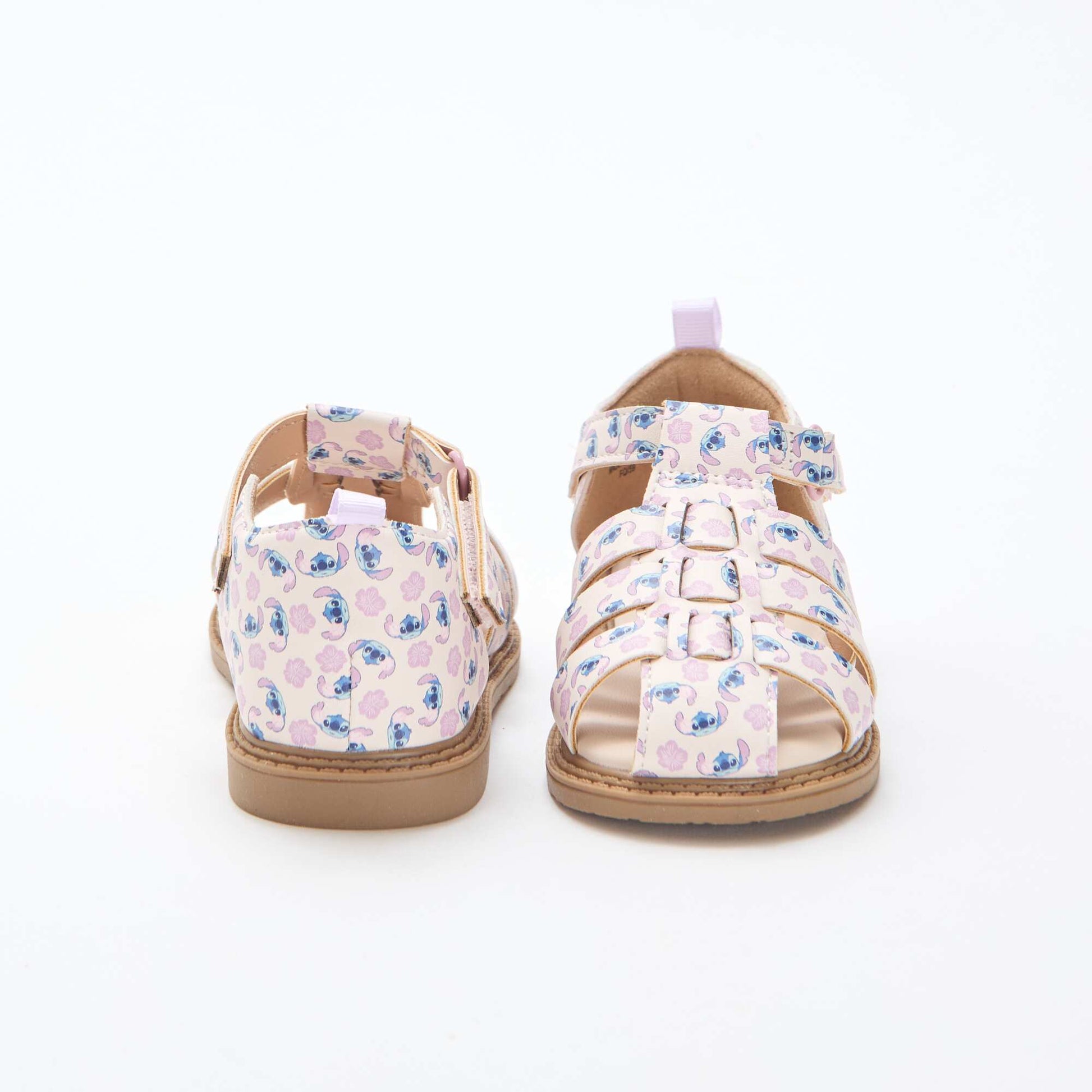 All-Over 'Disney' 'Stitch' Strap Sandals PINK