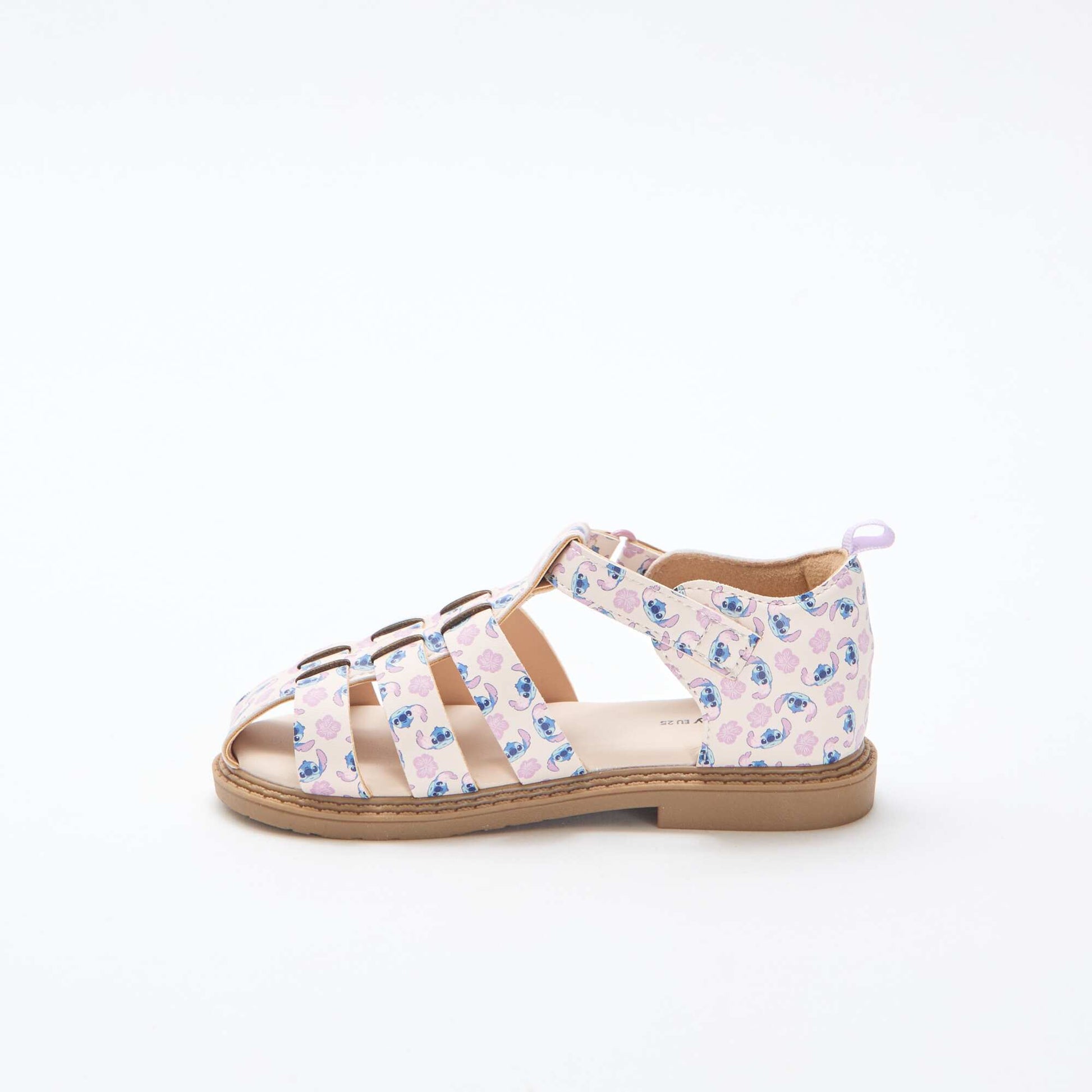 All-Over 'Disney' 'Stitch' Strap Sandals PINK
