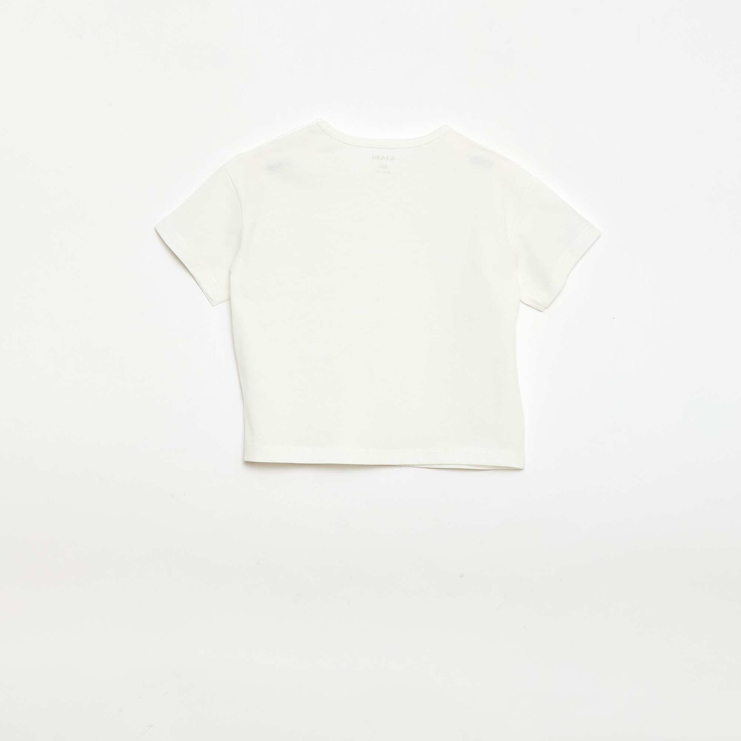 Ribbed T-shirt and Bike Shorts Set - 2-piece WHITE
