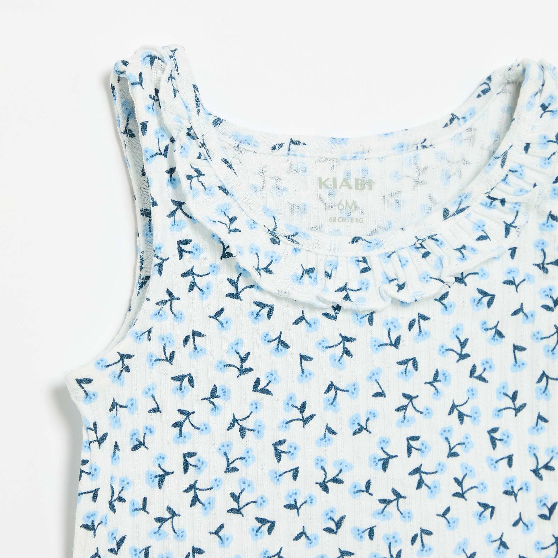 Pointelle Knit Shorts and Tank Top Set BLUE