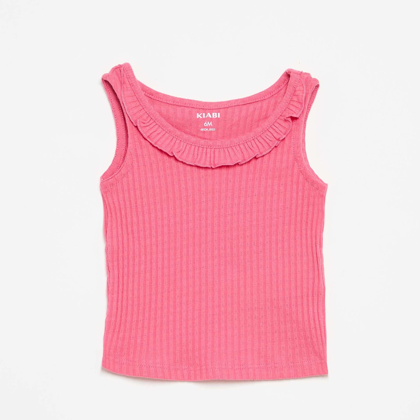 Pointelle knit shorts and tank top set PINK