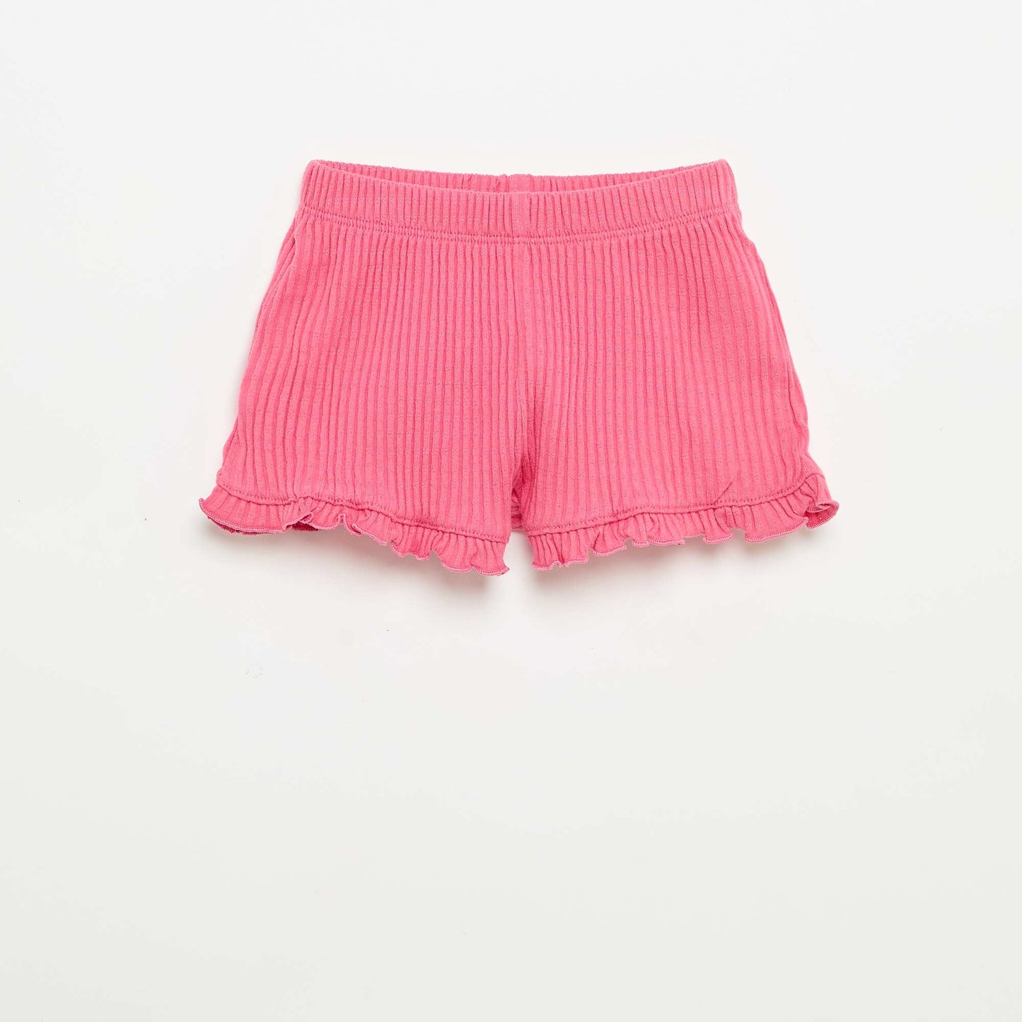Pointelle knit shorts and tank top set PINK