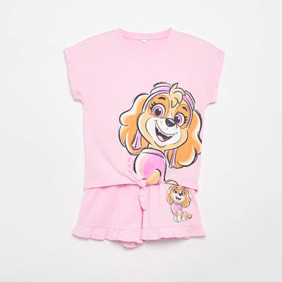'Paw Patrol' Shorts and T-shirt Set PINK