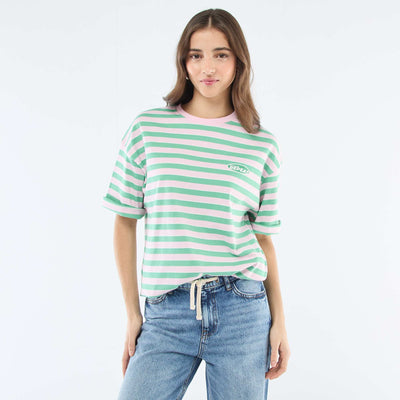 Wide Stripe T-shirt PINK
