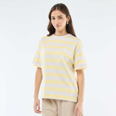 Wide Stripe T-shirt GREY