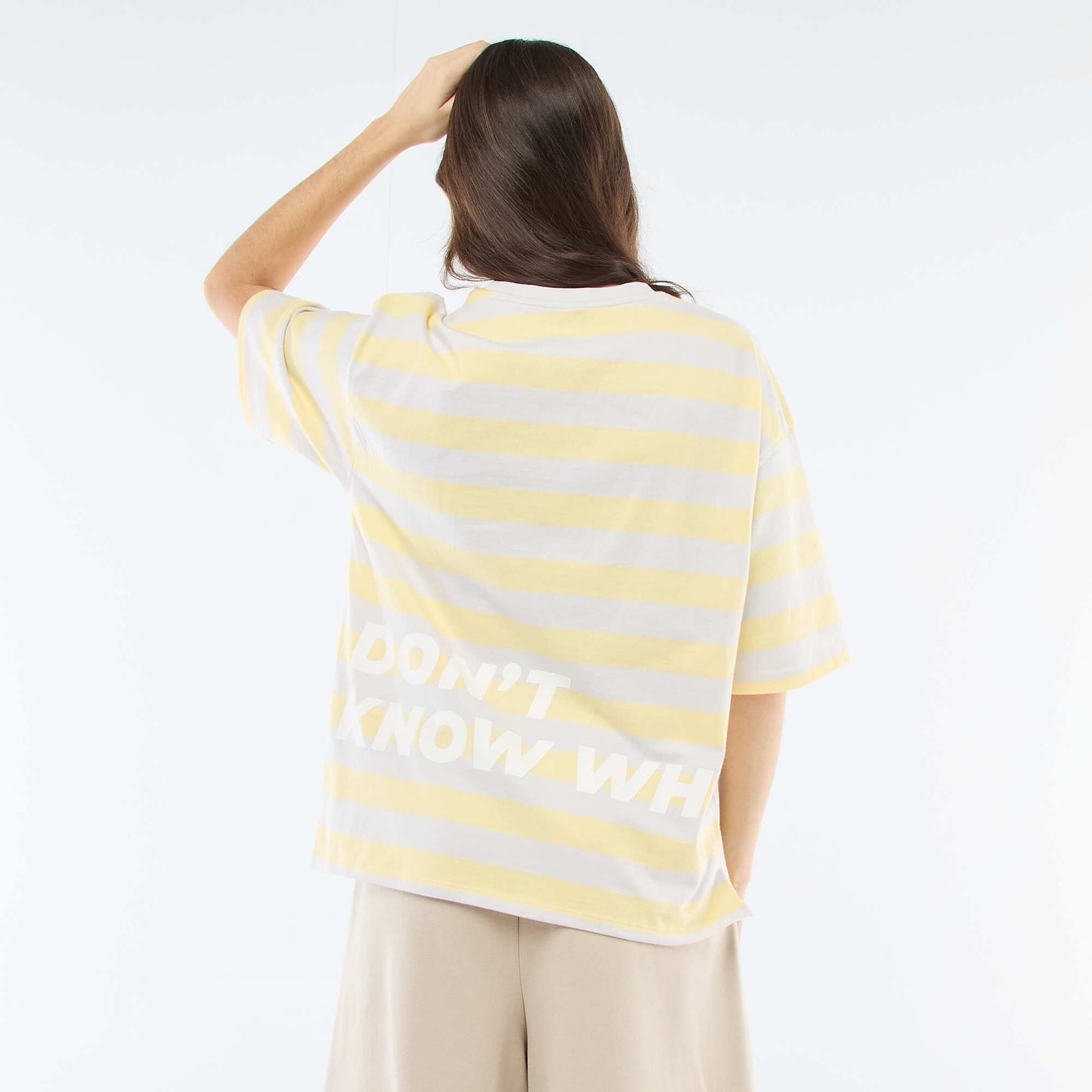 Wide Stripe T-shirt GREY