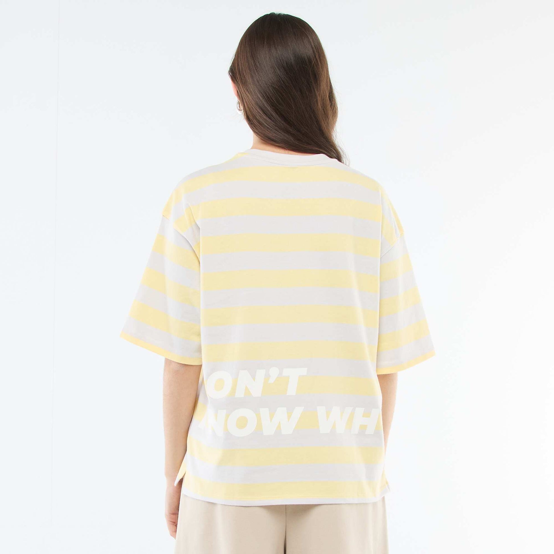 Wide Stripe T-shirt GREY