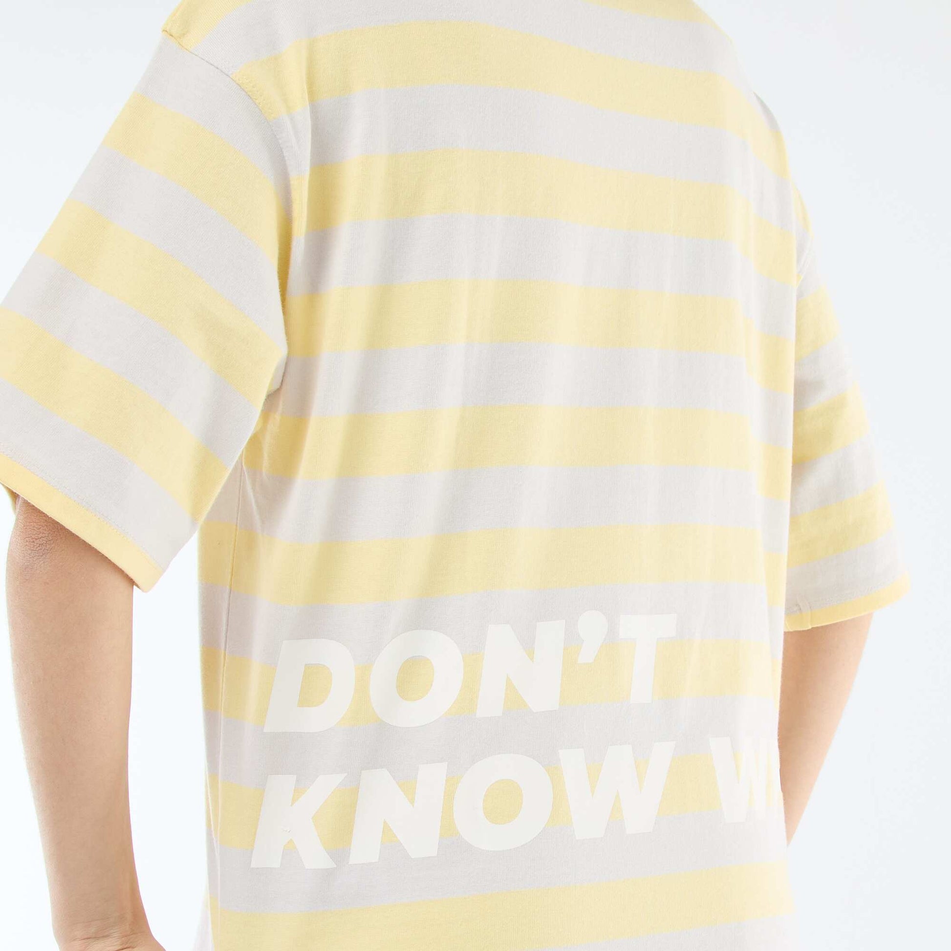 Wide Stripe T-shirt GREY