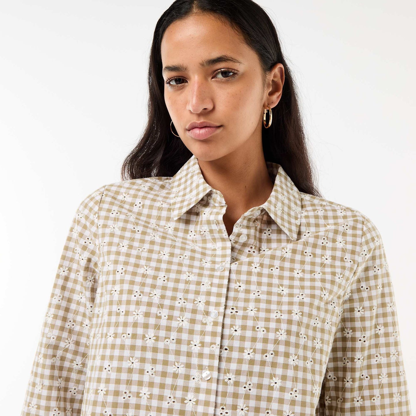 All-Over Embroidered Shirt GREEN