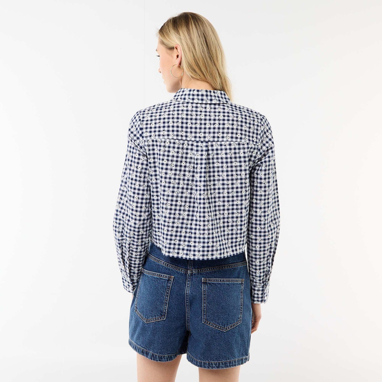 All-Over Embroidered Shirt BLUE