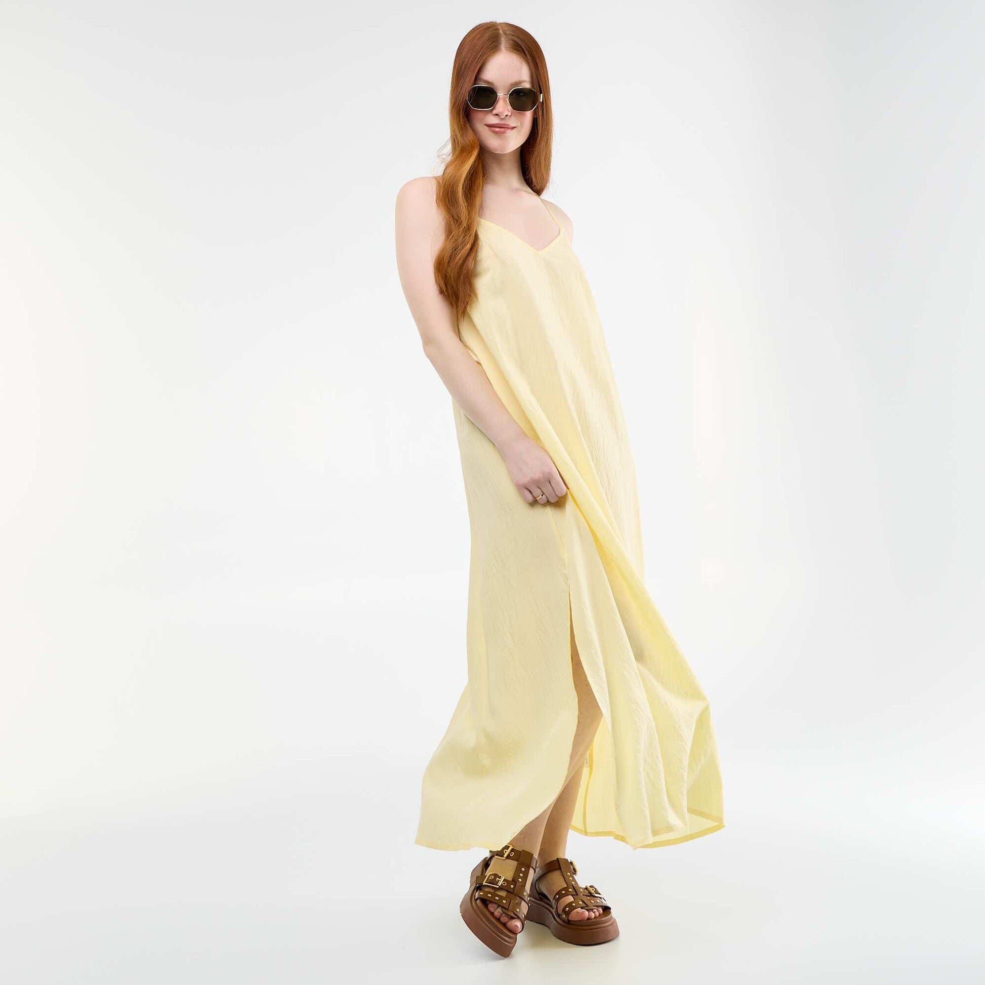 Fluid long dress YELLOW