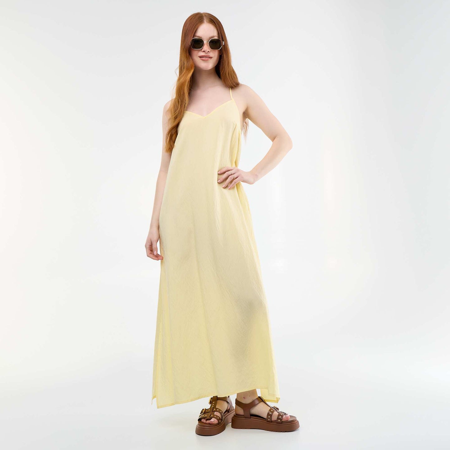 Fluid long dress YELLOW