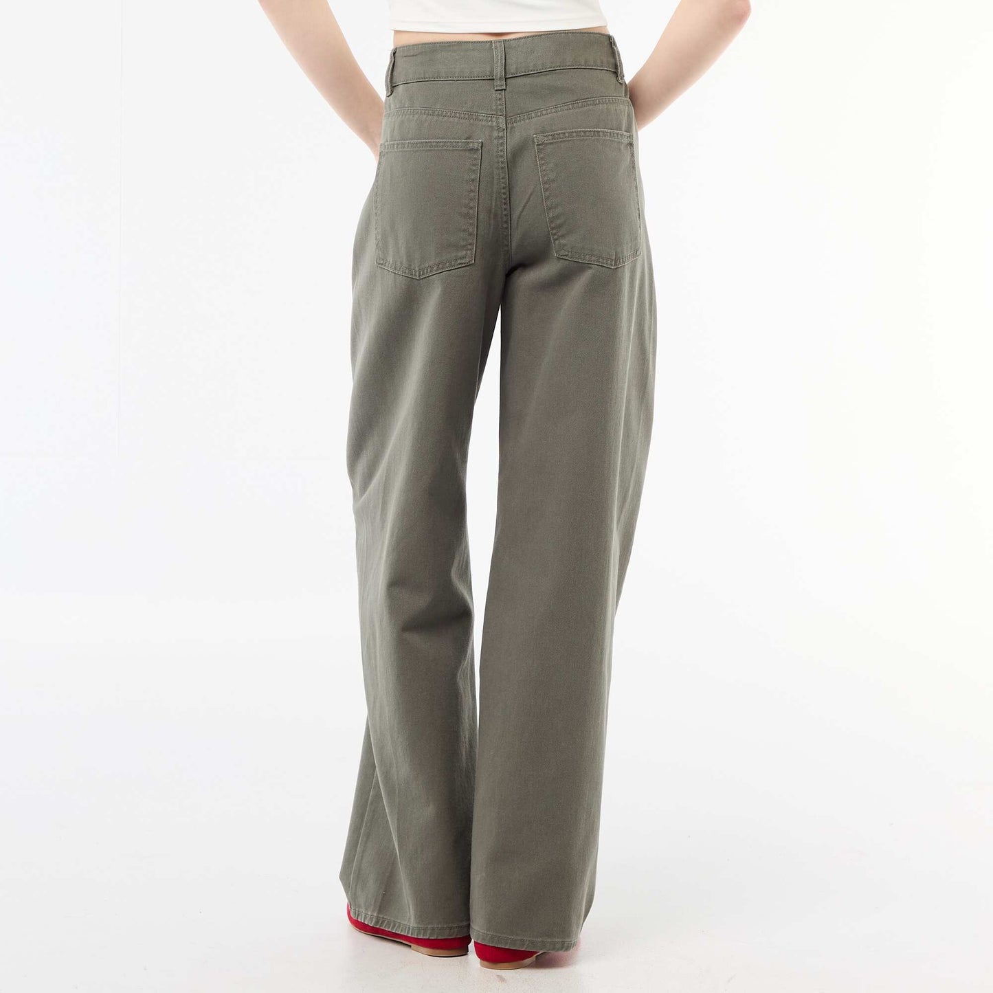 Balloon Fit Trousers KHAKI