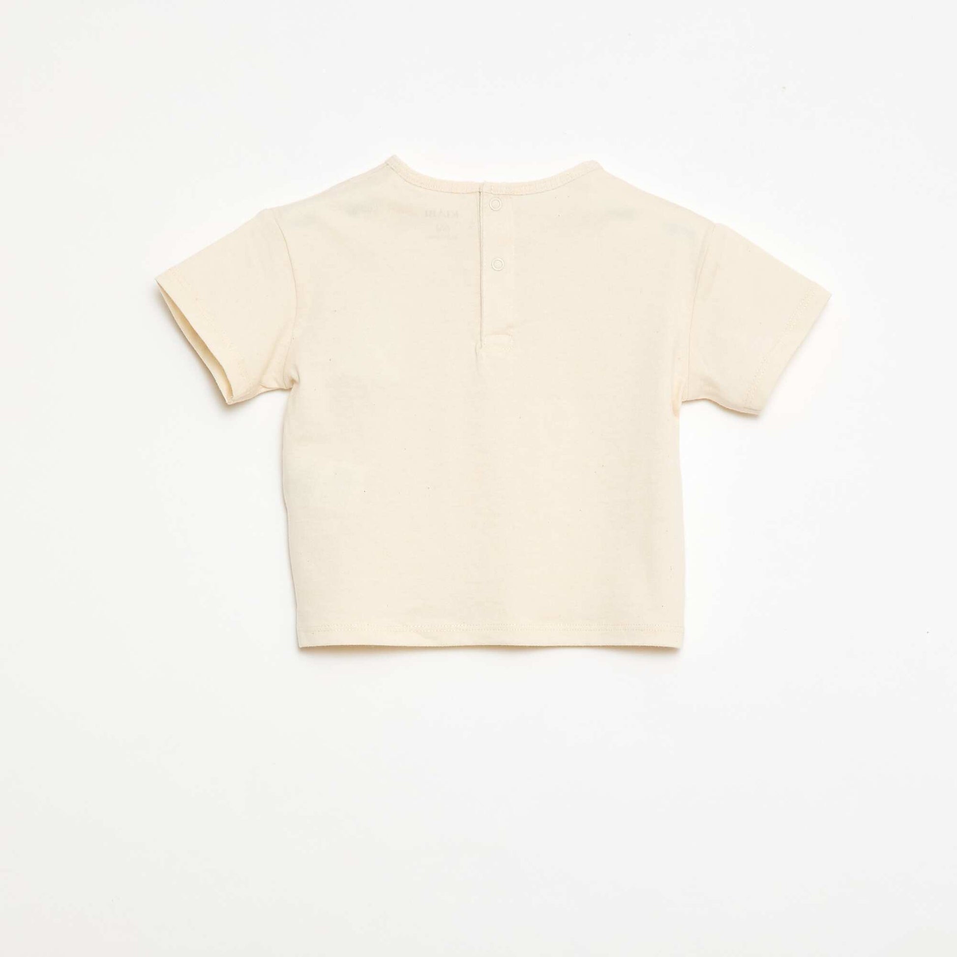 T-shirt with decorative pocket and embroidery WHITE
