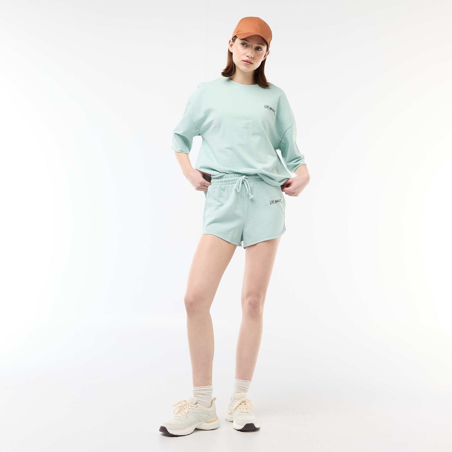 Oversized T-shirt with Slogan BLUE