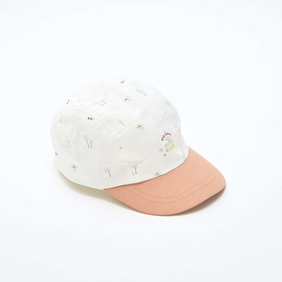 Patterned Fabric Cap BEIGE