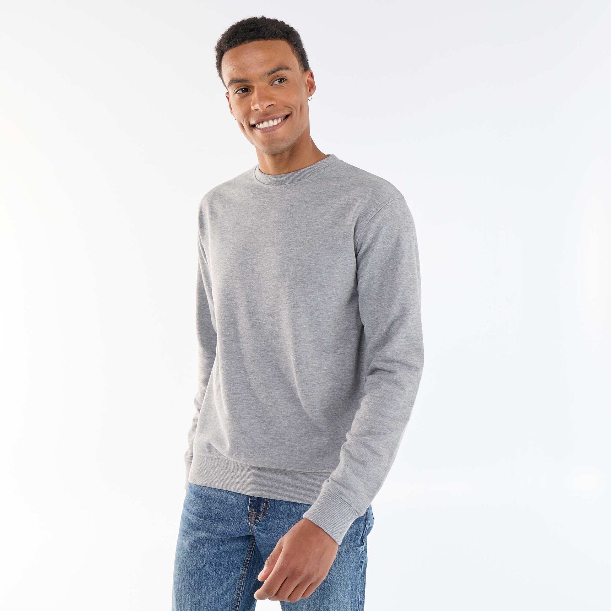 Plain French Terry Sweatshirt GREY