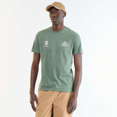 Short-sleeved graphic print T-shirt GREEN