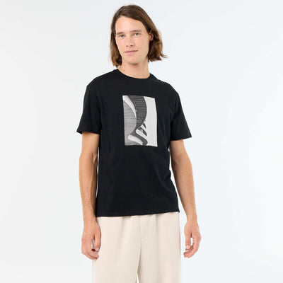 Short-sleeved graphic print T-shirt BLACK