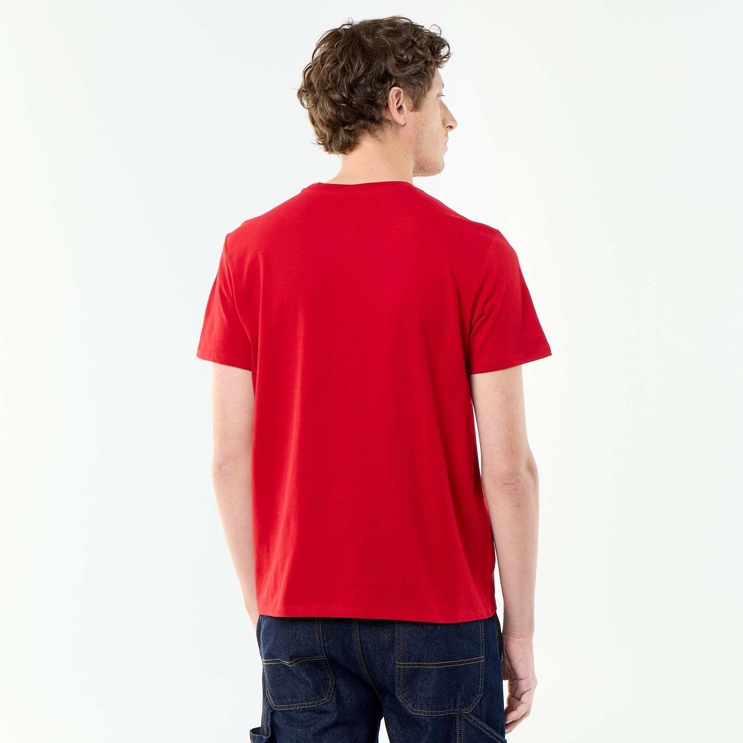 Short-sleeved graphic print T-shirt RED