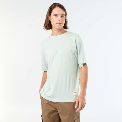 Men's Plain Short-Sleeved Crew Neck T-Shirt BLUE