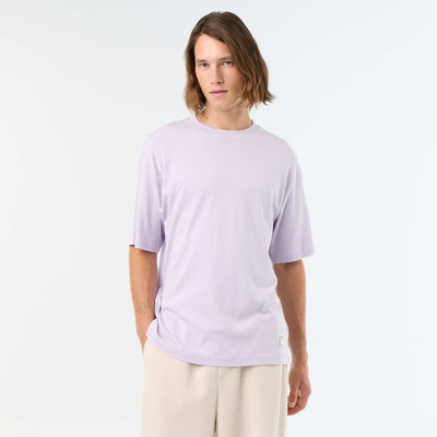 Men's Plain Short-Sleeved Crew Neck T-Shirt PINK