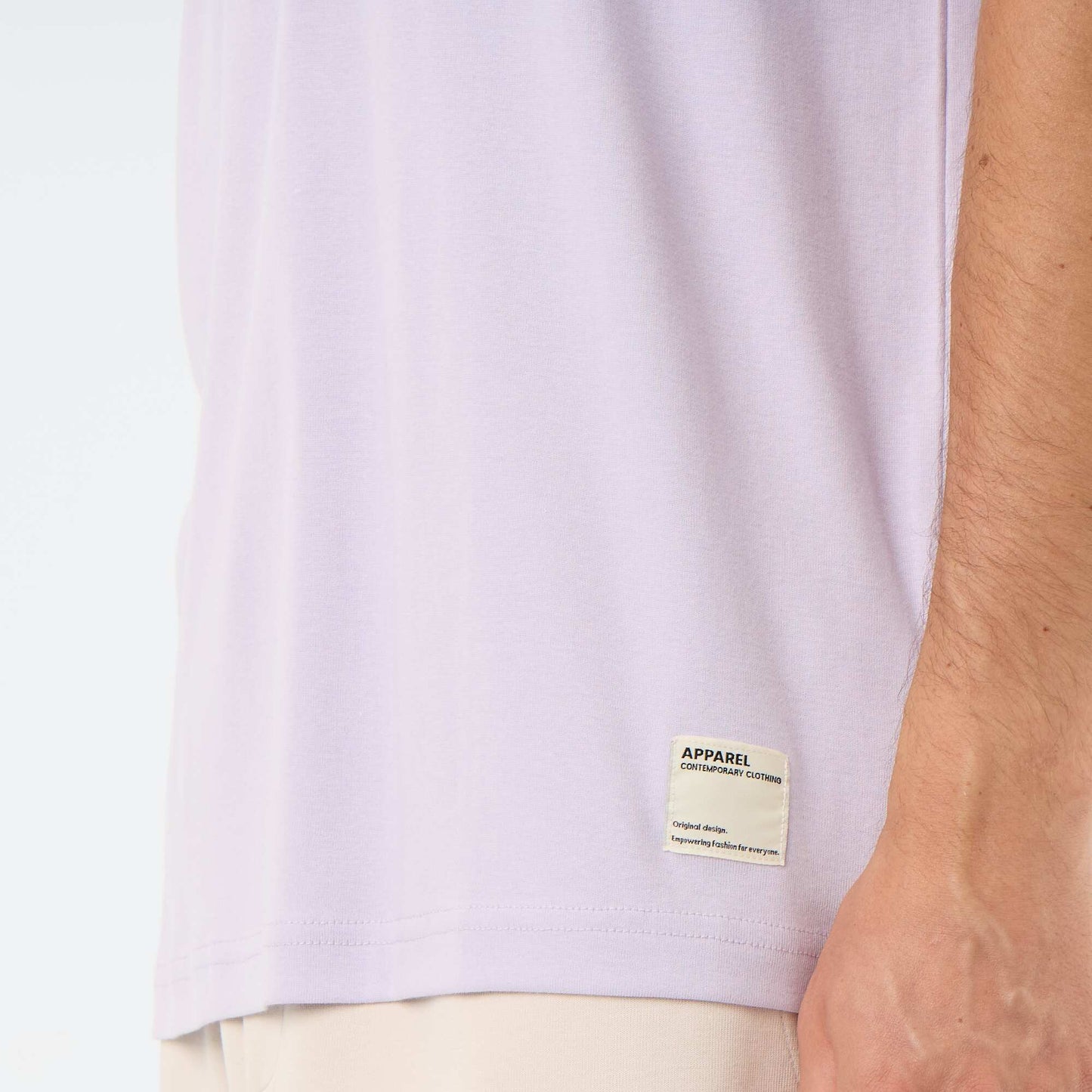 Men's Plain Short-Sleeved Crew Neck T-Shirt PINK