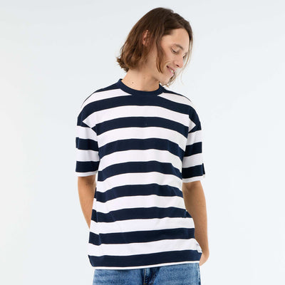 Striped short-sleeved T-shirt BLUE