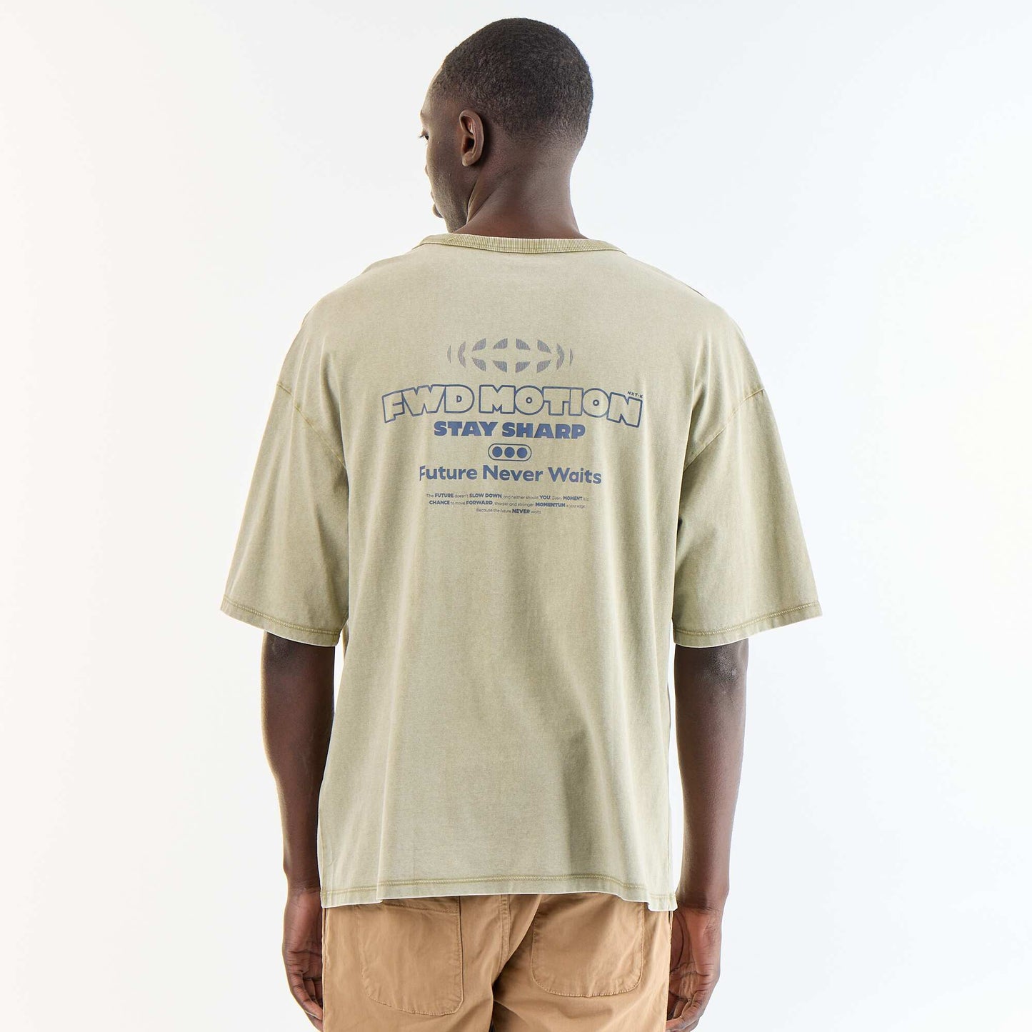 Vintage Style Short-Sleeved Printed T-shirt GREEN