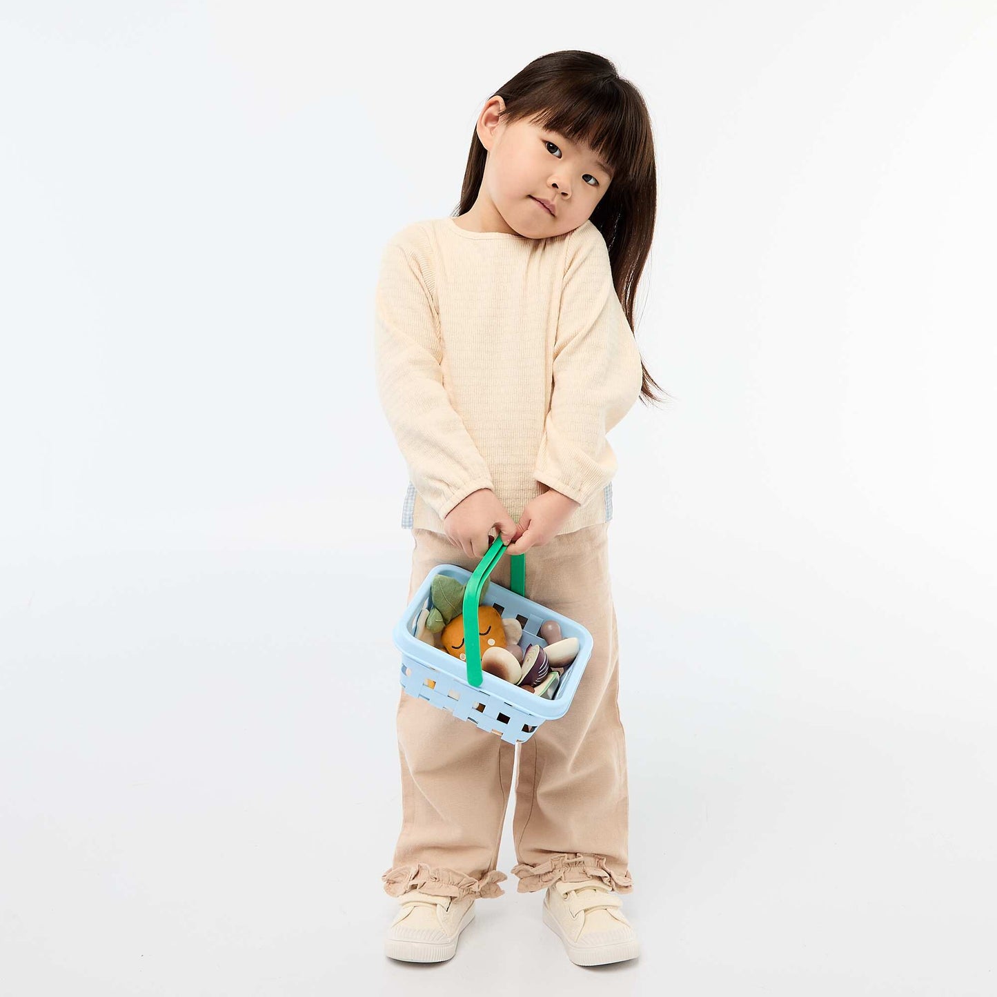 Rib-knit T-shirt with decorative knot details WHITE