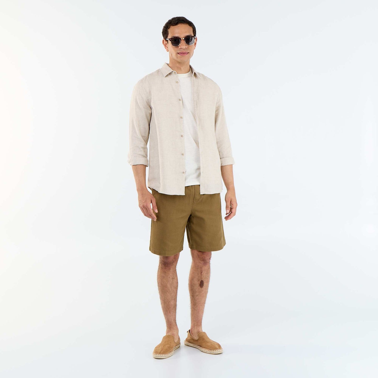 Plain Short-Sleeved T-Shirt WHITE