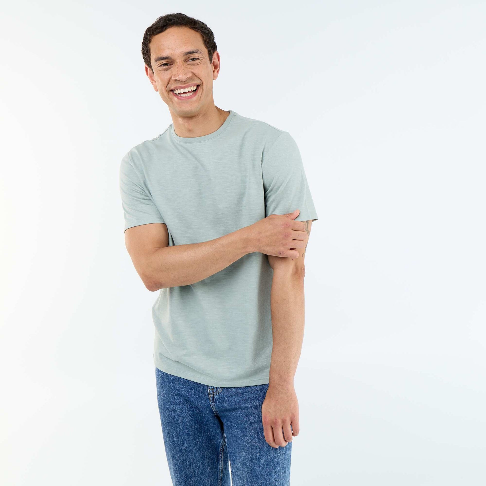 Plain Short-Sleeved T-Shirt GREEN