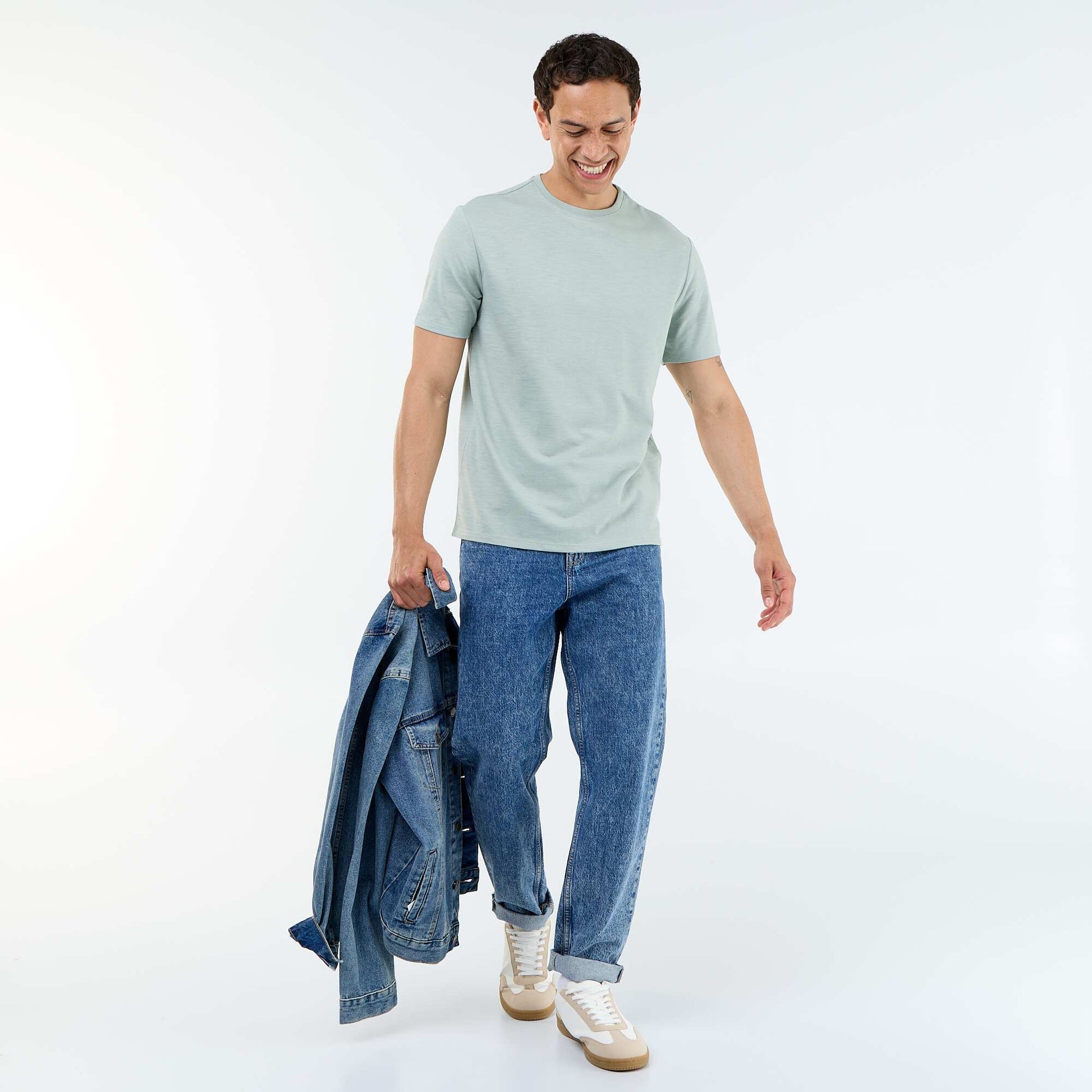 Plain Short-Sleeved T-Shirt GREEN