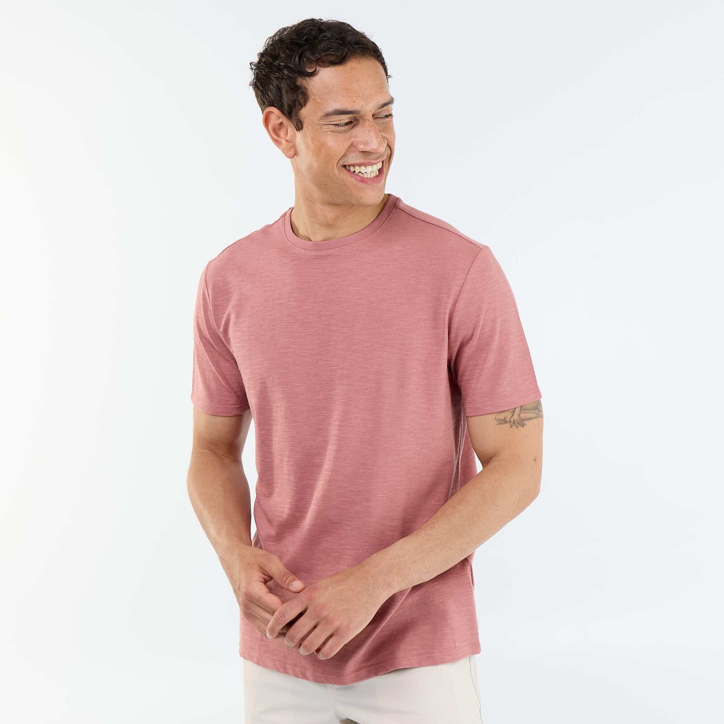 Plain Short-Sleeved T-Shirt PINK