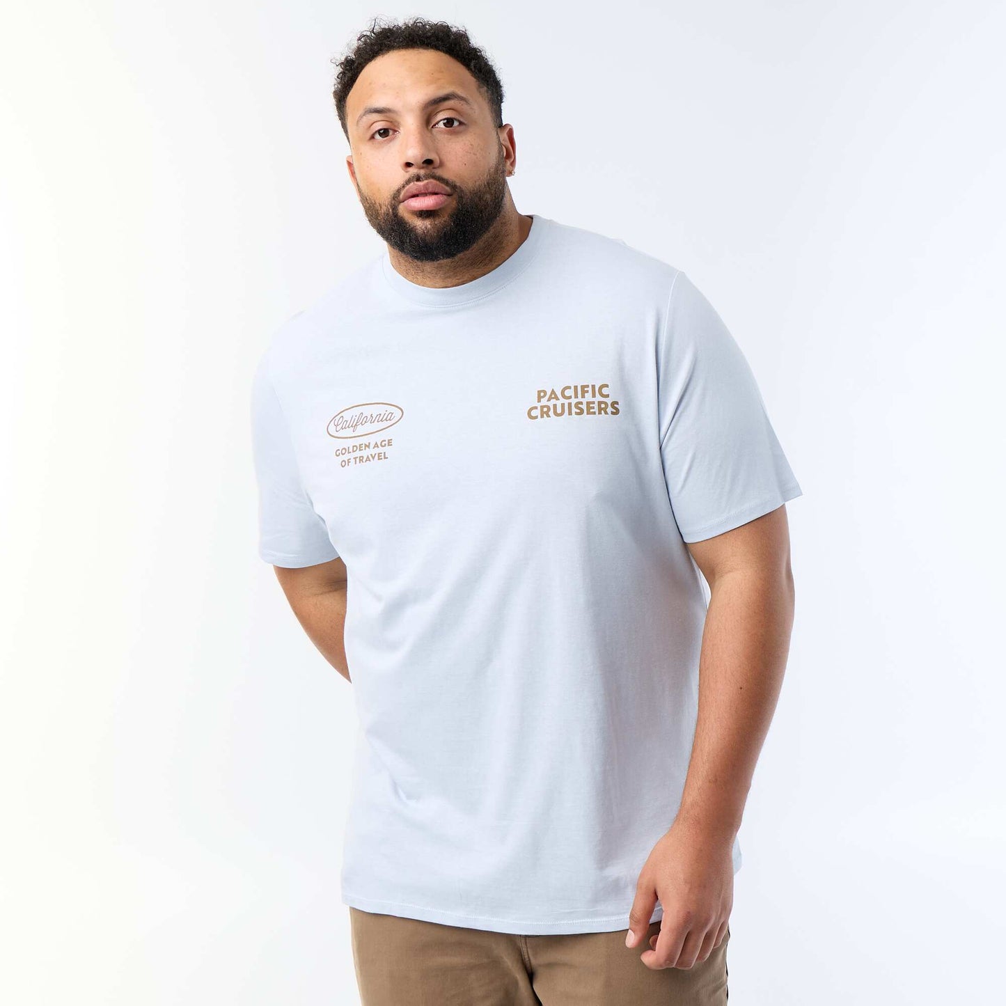 Short-sleeved printed T-shirt BLUE