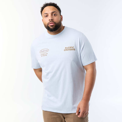 Short-sleeved printed T-shirt BLUE