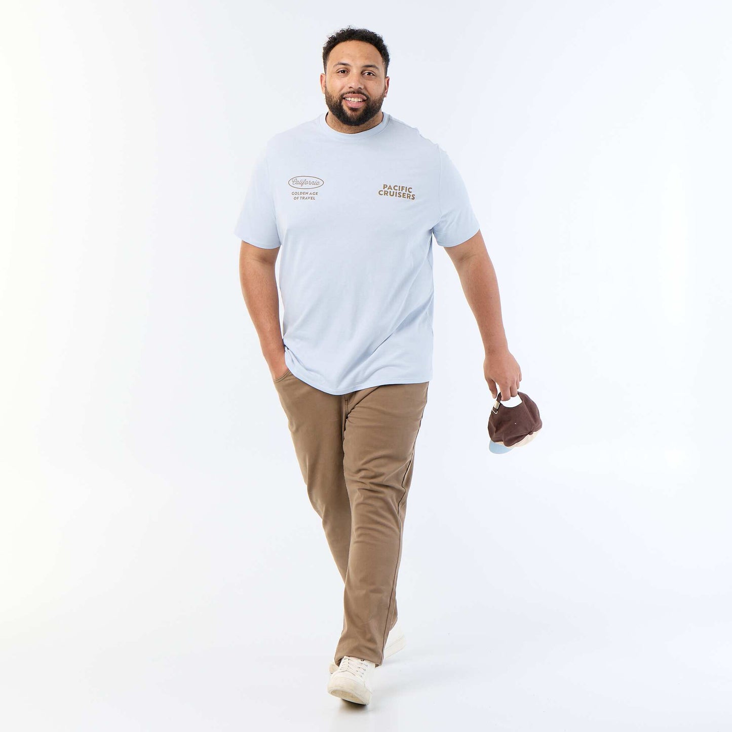 Short-sleeved printed T-shirt BLUE