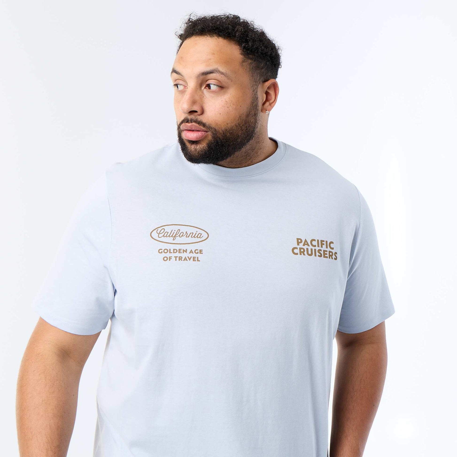 Short-sleeved printed T-shirt BLUE