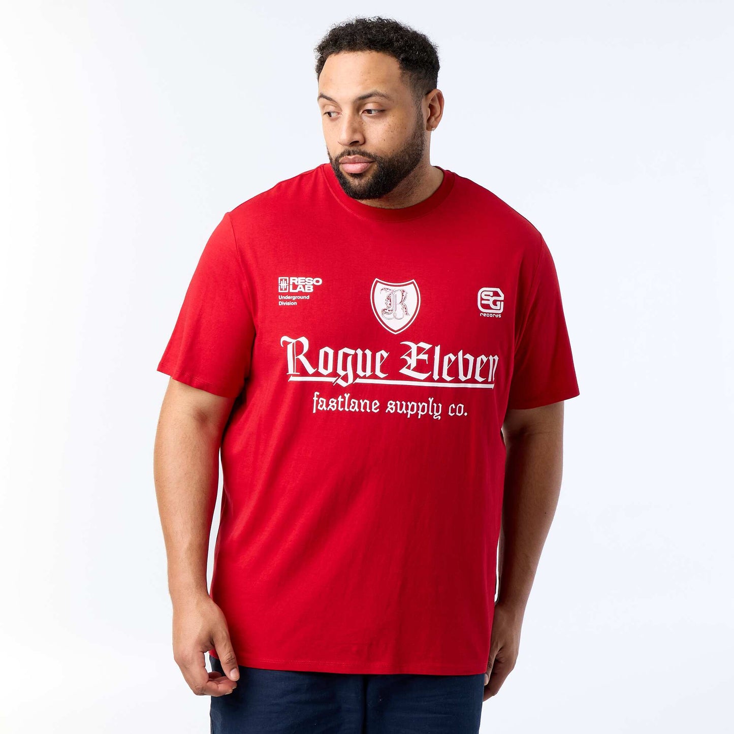 Short-sleeved printed T-shirt RED
