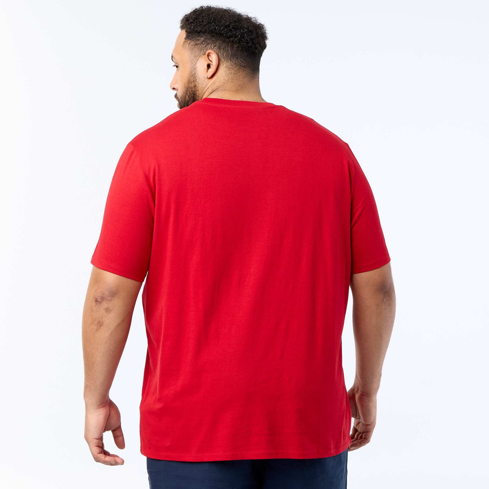 Short-sleeved printed T-shirt RED