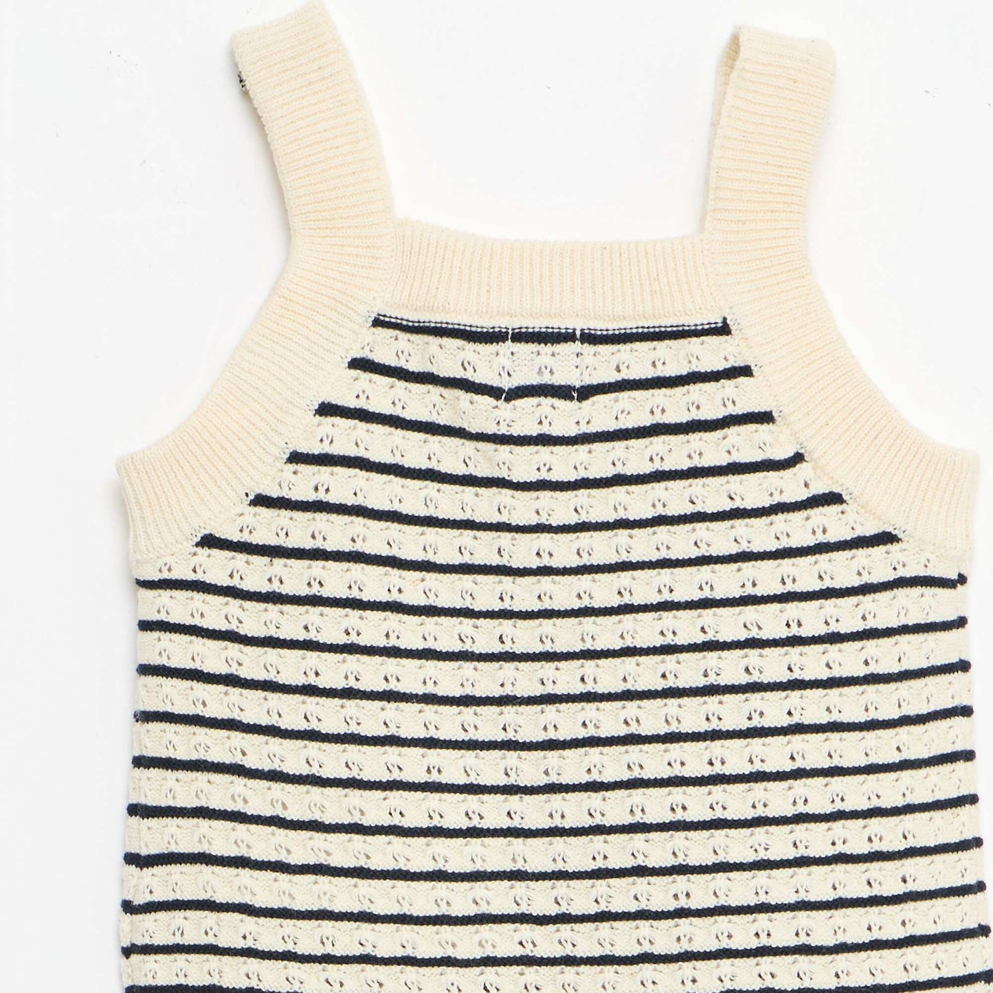 2-piece crochet shorts and T-shirt set BLUE