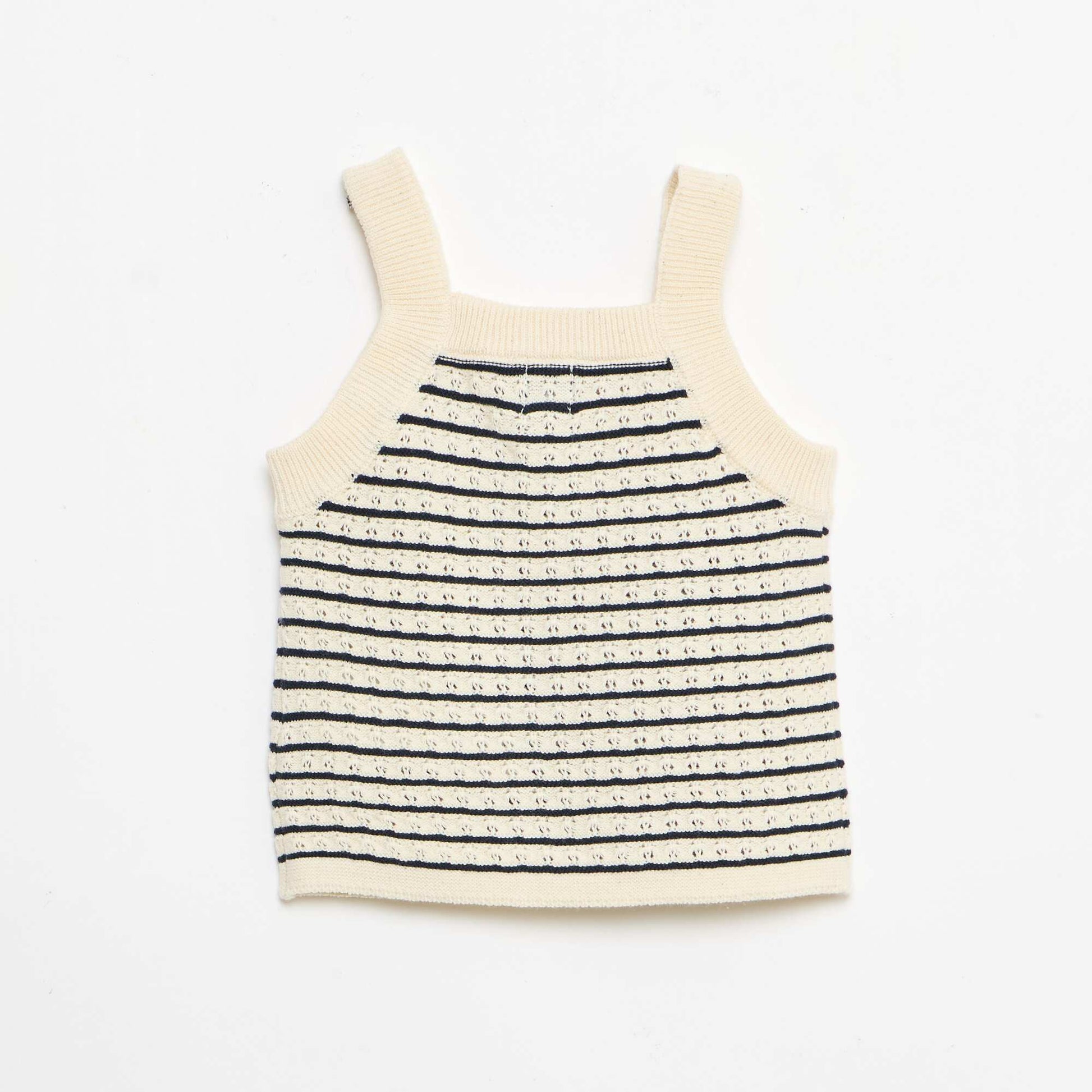 2-piece crochet shorts and T-shirt set BLUE