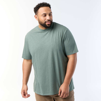 Textured Jersey Knit Short-Sleeved T-shirt GREEN