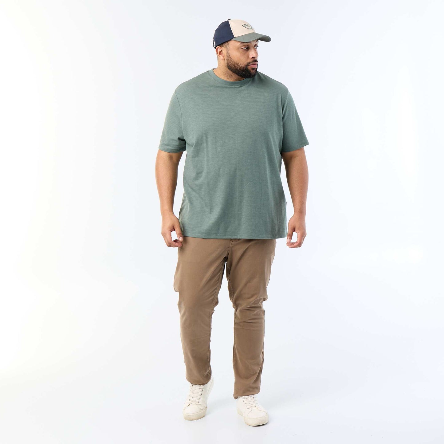 Textured Jersey Knit Short-Sleeved T-shirt GREEN
