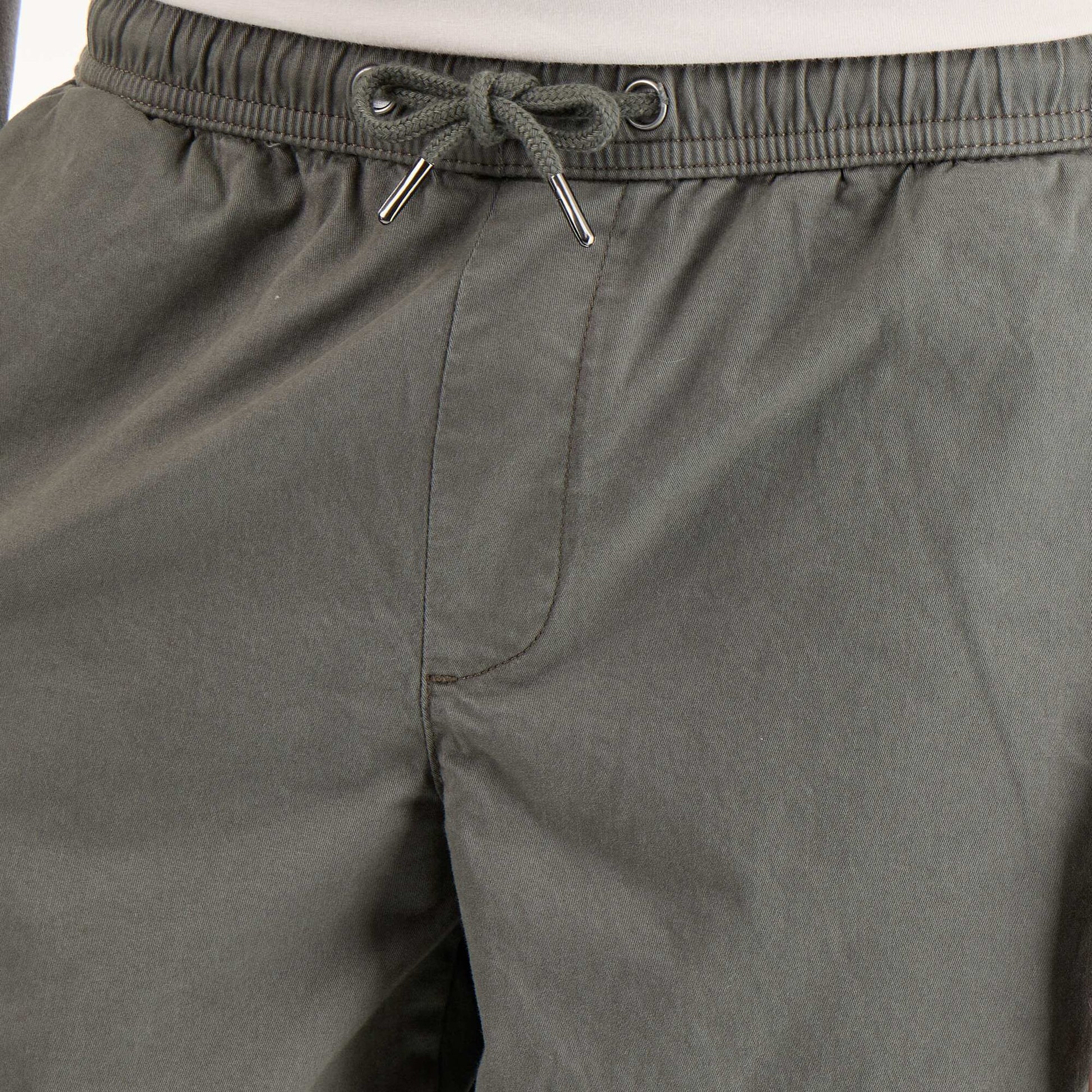 Peach-skin effect trousers KHAKI