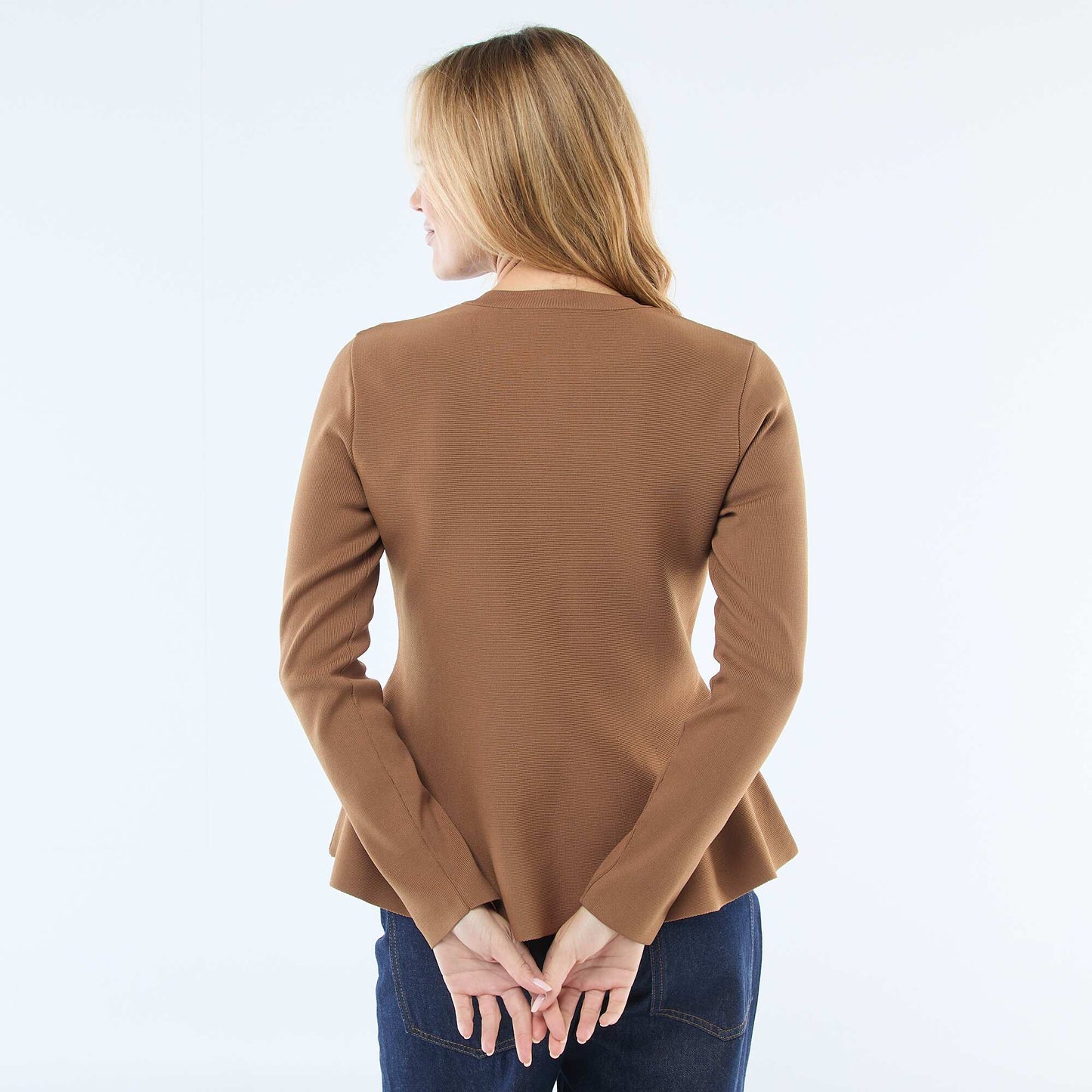 Star Button Cardigan BROWN