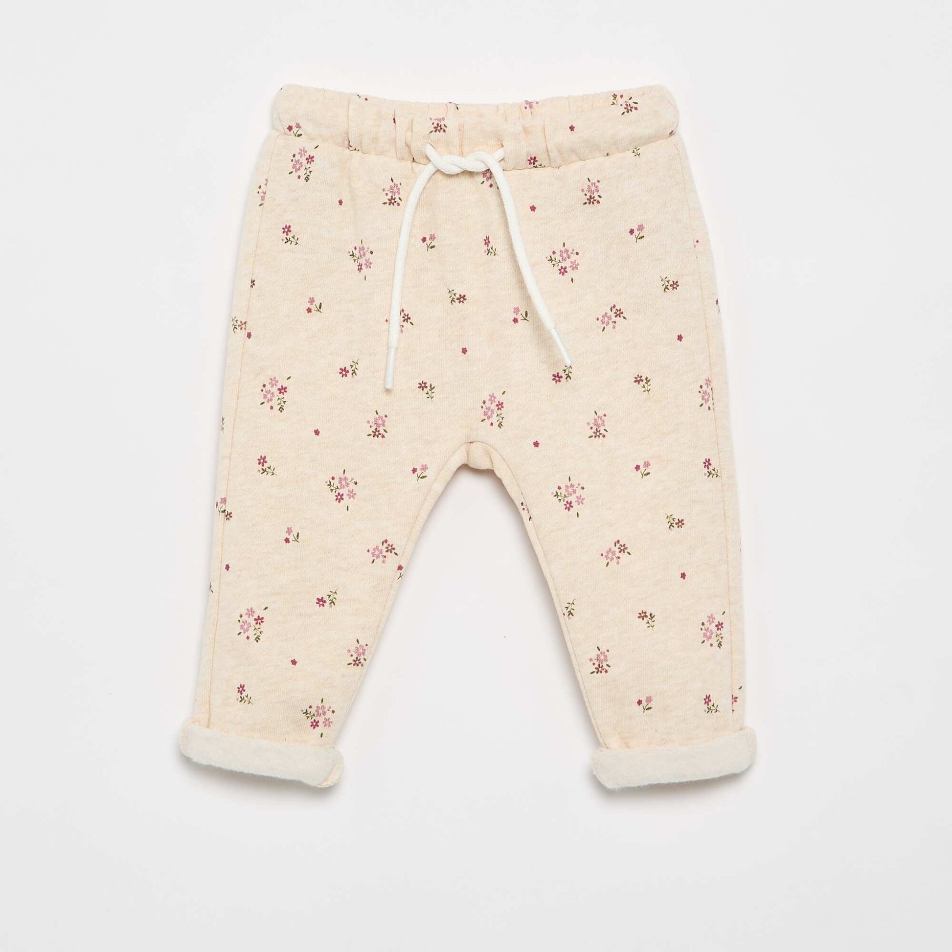 Patterned jogging pants BEIGE