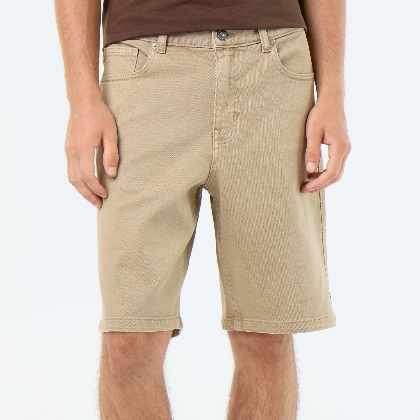 5-pocket denim shorts BEIGE