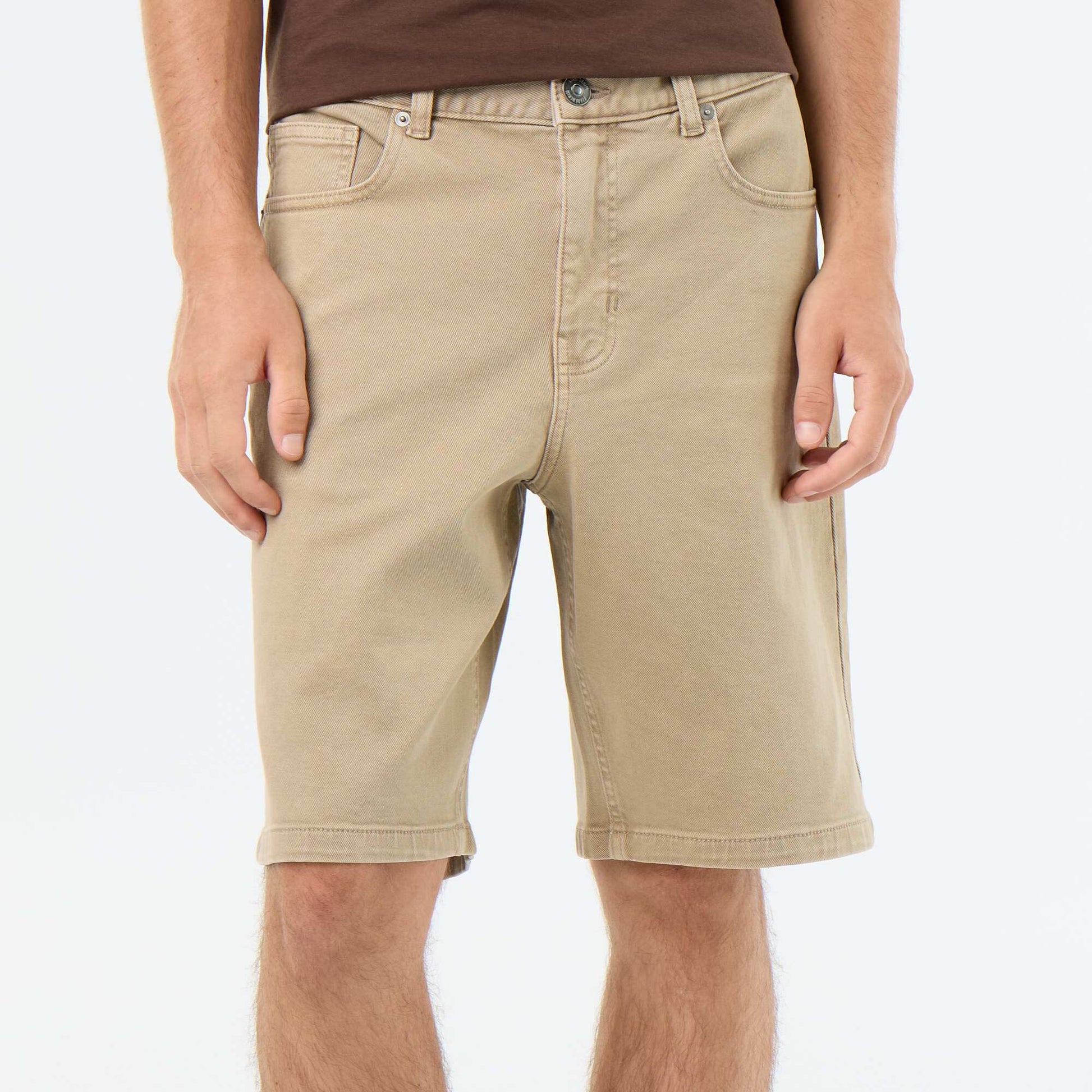 5-pocket denim shorts BEIGE