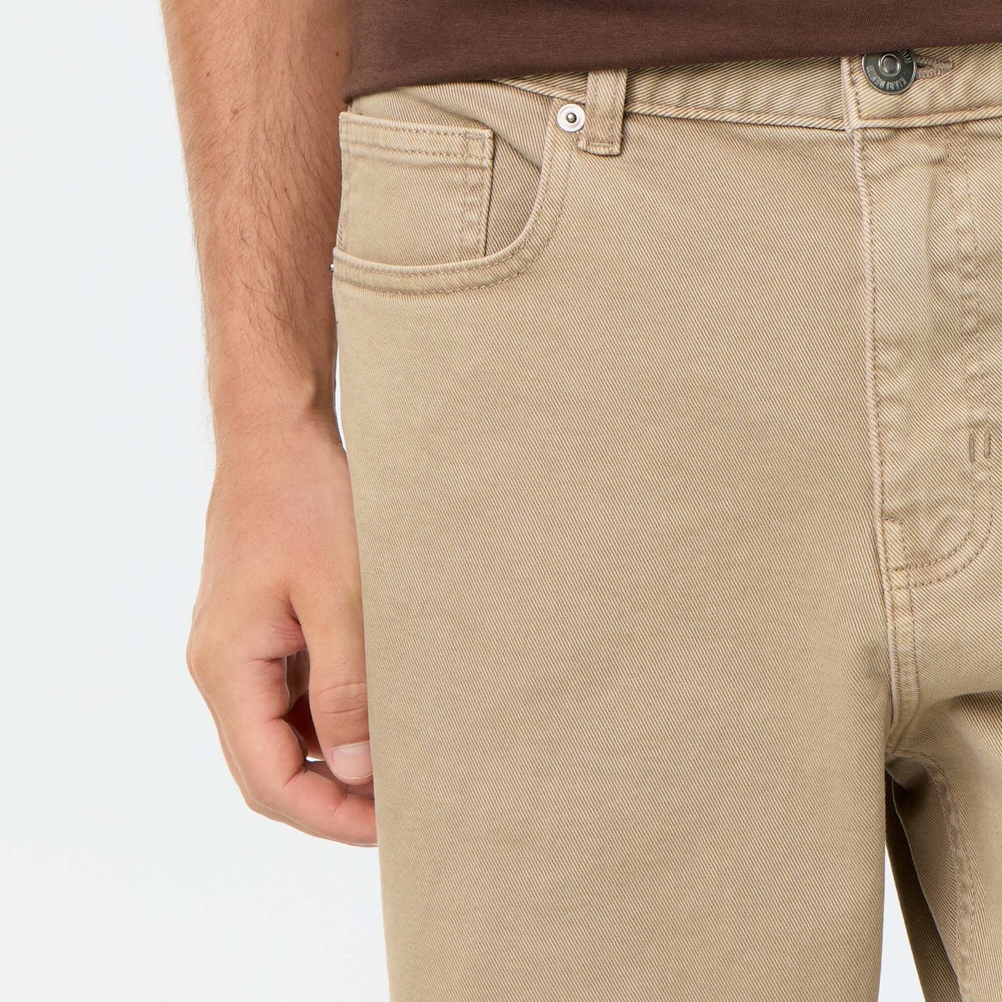 5-pocket denim shorts BEIGE